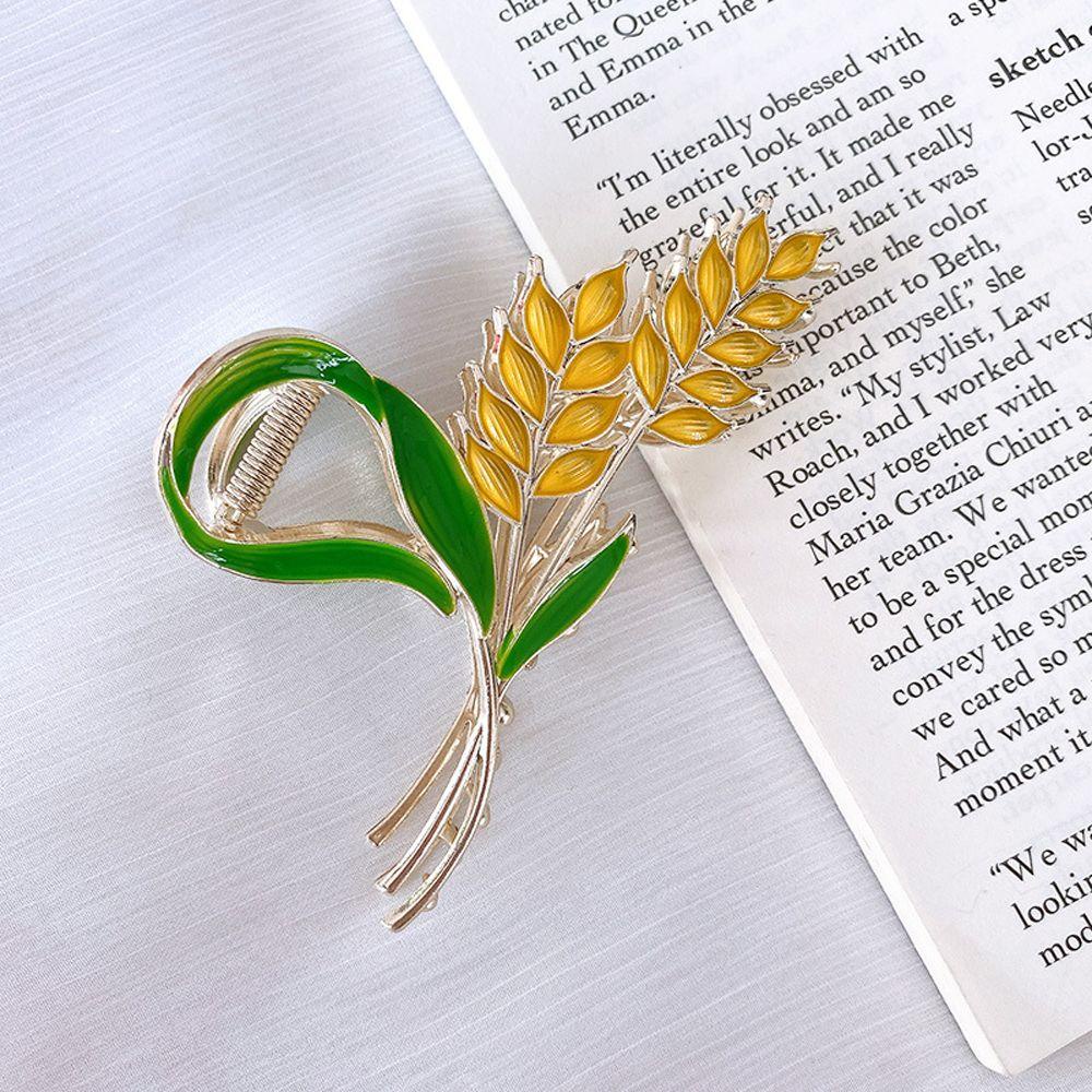 Kẹp Tóc Càng Cua Hình Lá Cá Mập Bằng Lúa Mì Ngọt Ngào Hợp Thời Trang Cho Nữ