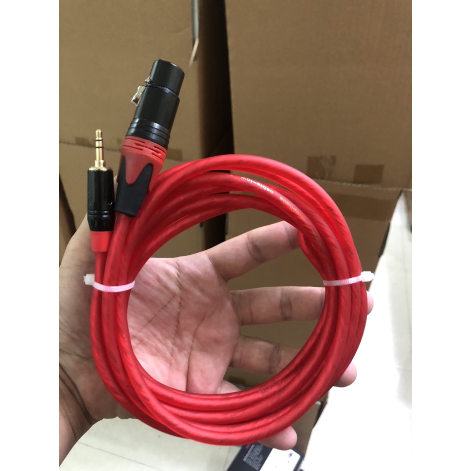 Dây micro canon cái ra 3.5 chuyên dụng cho mic thu âm BM900, ISK AT100