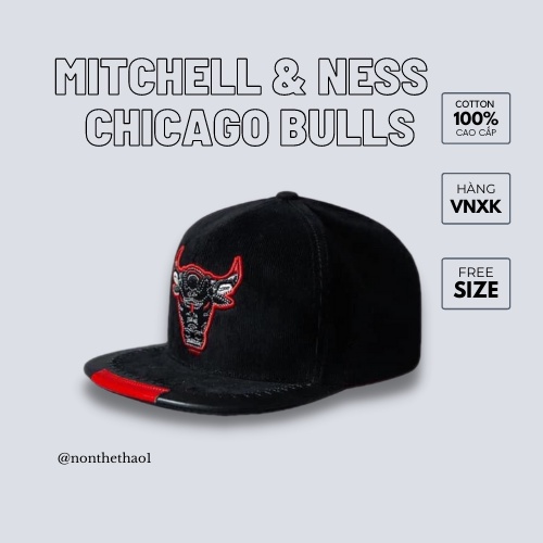 [FREESHIP][GIÁ SHOCK] Nón SNAPBACK MITCHELL &amp; NEST chất nhung cotton Hàn Quốc cao cấp, nón kết thể thao SB1A80 màu đen
