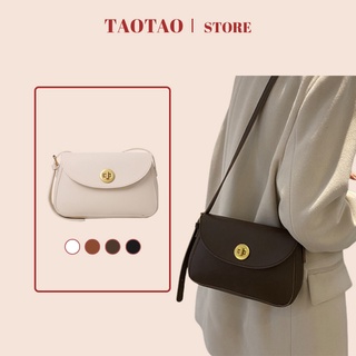 Túi xách nữ trần trám khóa xoay da túi hộp vuông túi đeo chéo