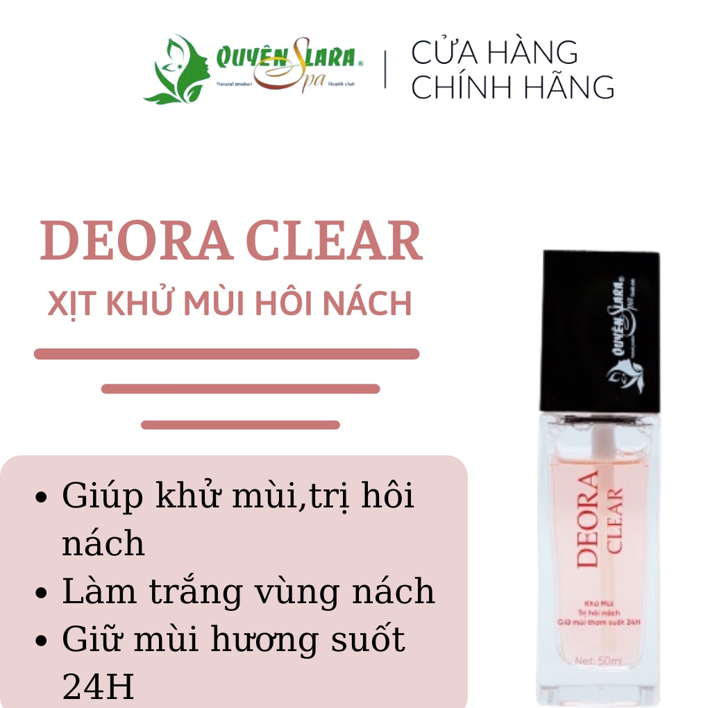 [Combo 2 lọ+Tặng Bánh Xà Bông ]Xịt Khử Mùi  Deora Clear,Loại Bỏ Hôi Nách, Thâm Nách, Ra Mồ Hôi Nách Ngay Sau 1 Tuần 50ml
