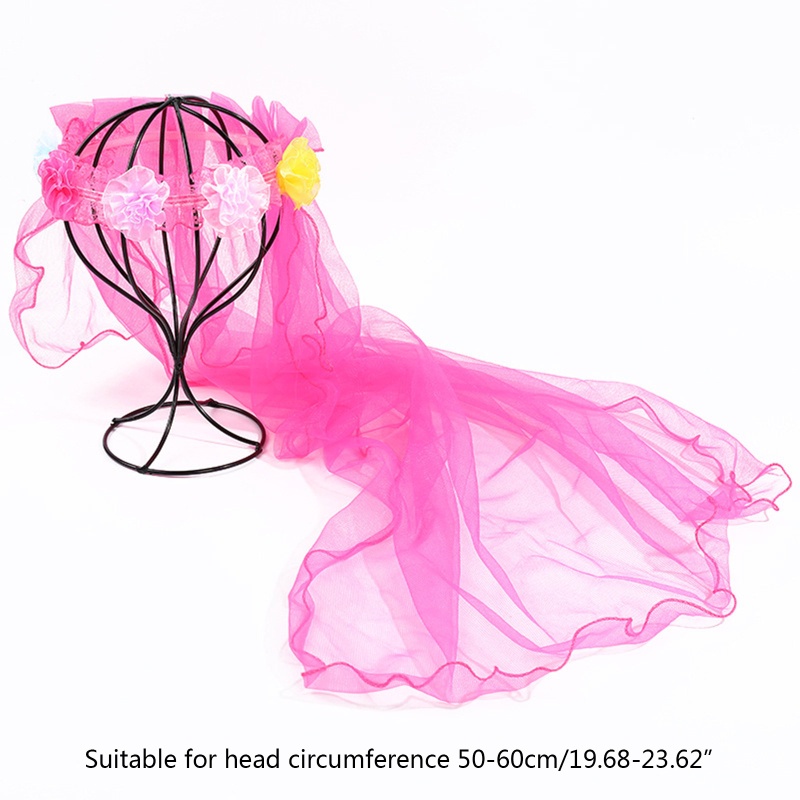 Vòng Hoa Đội Đầu Phối Khăn Choàng Cổ Handmade Xinh Xắn Cho Bé Gái