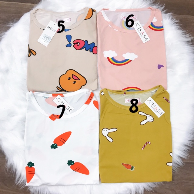 Đầm ngủ thun họa tiết Quảng Châu nhiều màu hình thật 100% | BigBuy360 - bigbuy360.vn