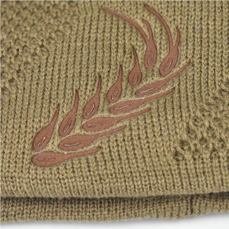 Mũ Beanie Dệt Kim In Logo Lúa Mì Thời Trang Mùa Đông Cho Nam Và Nữ