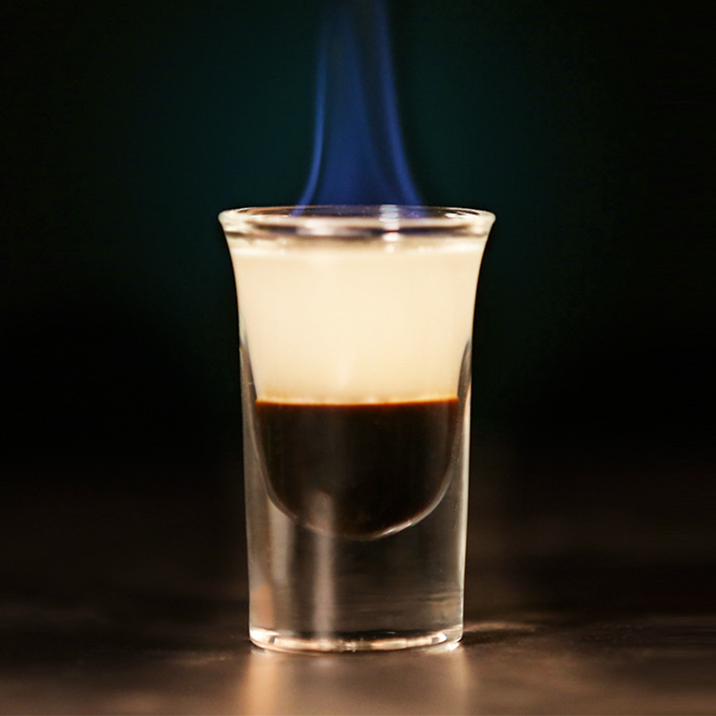 25-70ml Crystal Cup Shot Toughened Glass Cup Creative High Spirits White Wine glasses Drinking Thick Bottom Liquor whisky