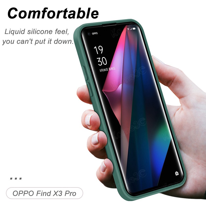 Ốp điện thoại màu trơn bảo vệ cho OPPO Find X3 Pro FindX3Pro
