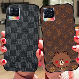 Ốp lưng điện thoại oppo realme 8 thương hiệu LV louis vuit ton in vân da