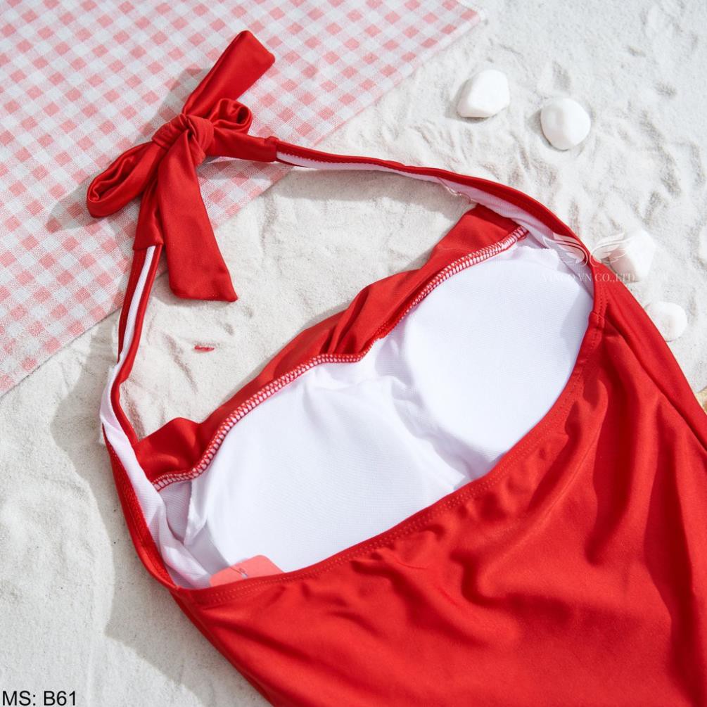 [MIỄN PHÍ SHIP] B61 Đồ Bơi Đi Tắm Biển Nữ Mùa Hè Bikini 1 Mảnh Liền Thân Dáng Váy Xòe Có Đệm Ngực Cao Cấp 2019 Đẹp