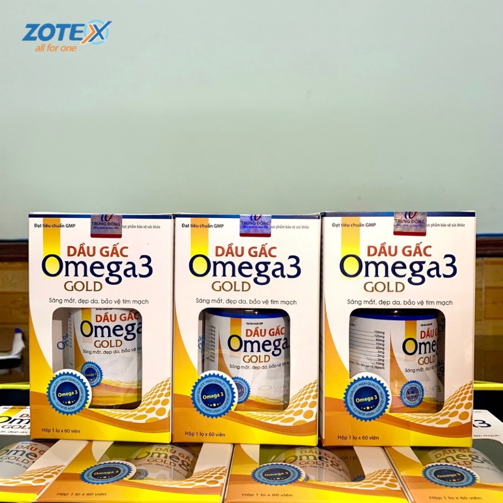 Dầu gấc Omega 3 tinh dầu hoa anh thảo bổ não và bảo vệ tim mạch sáng mặt đẹp da 60 viên chính hãng Trung Đông