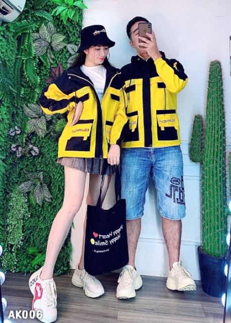 🌵 𝐓𝐡𝐞𝐔𝐥𝐳𝐳𝐚𝐧𝐠 🌵 006 Áo Khoác Kaki Đen-Vàng 2 Lớp. Bomber Jacket Siêu Hot Unisex Nam&Nữ Bán Sỉ | BigBuy360 - bigbuy360.vn