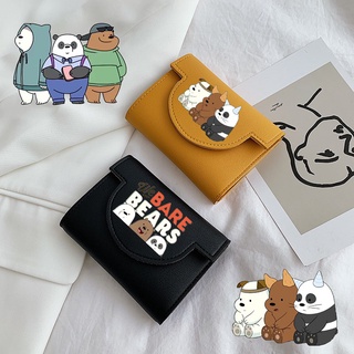 Ví We Bare Bears cho nữ Ví đựng thẻ Ví đựng tiền xu Ví dễ thương cho nam Ví ngắn
