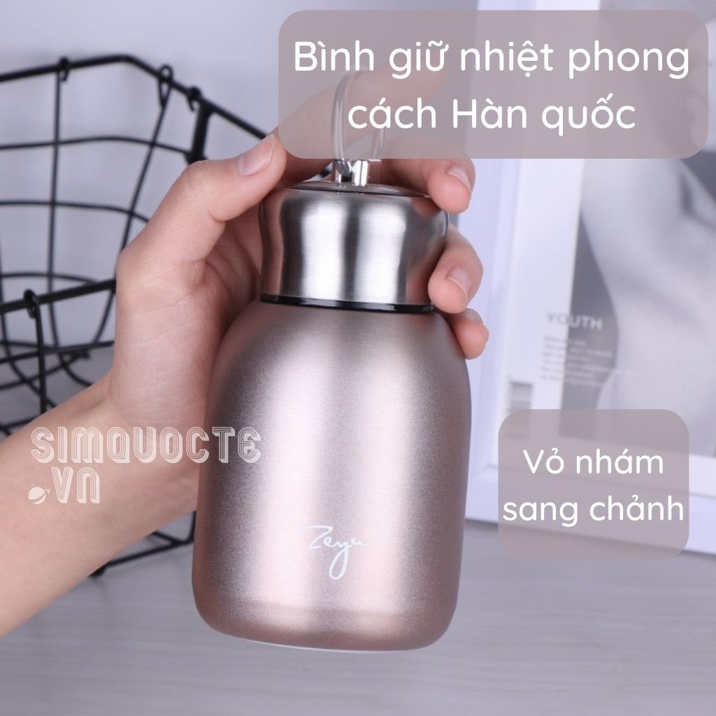 Bình giữ nhiệt thép không gỉ 300ml vintage