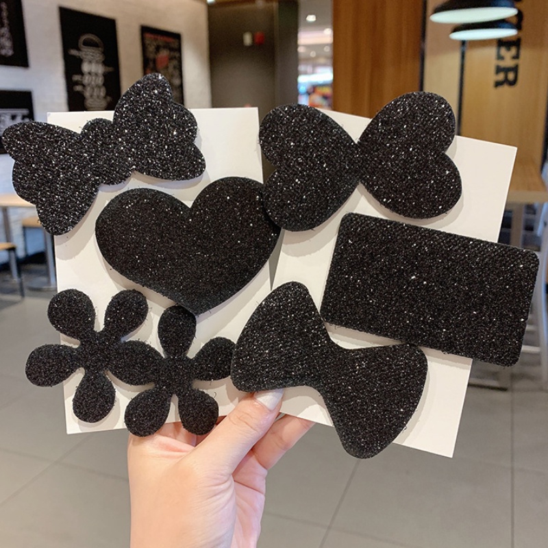 Miếng Dán Trang Trí Tóc Màu Đen Thiết Kế Dễ Thương Dành Cho Nữ