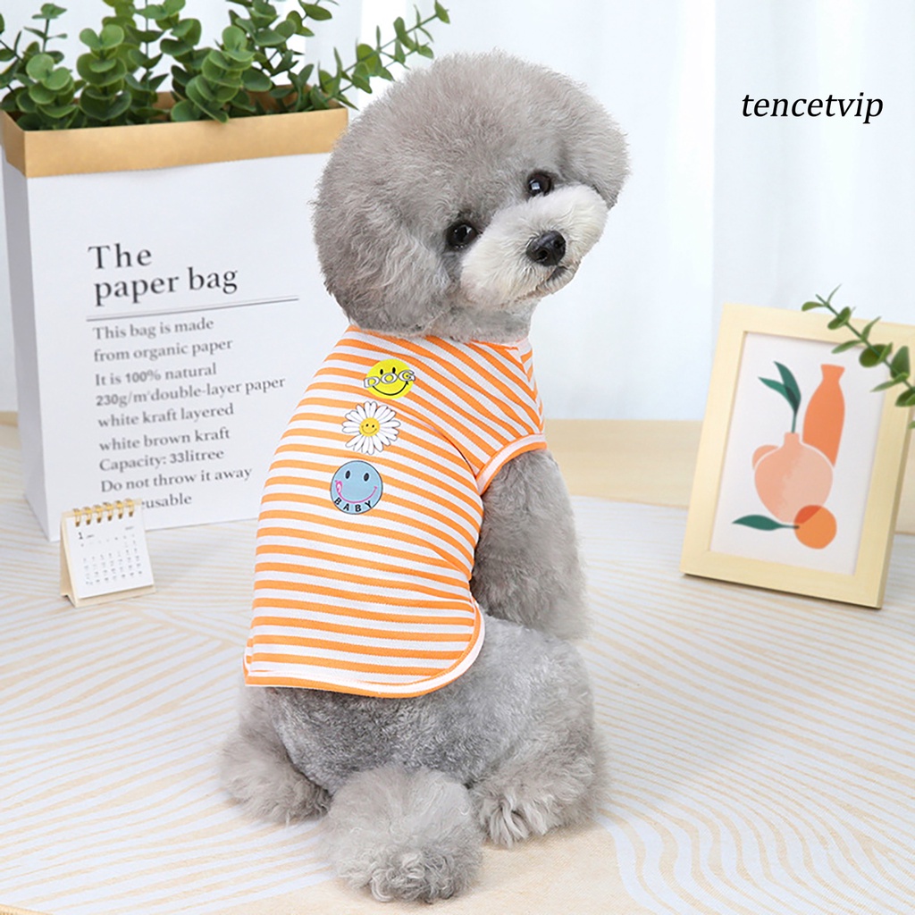 Áo Cotton Co Giãn In Họa Tiết Hoa Hướng Dương Dễ Thương Cho Thú Cưng