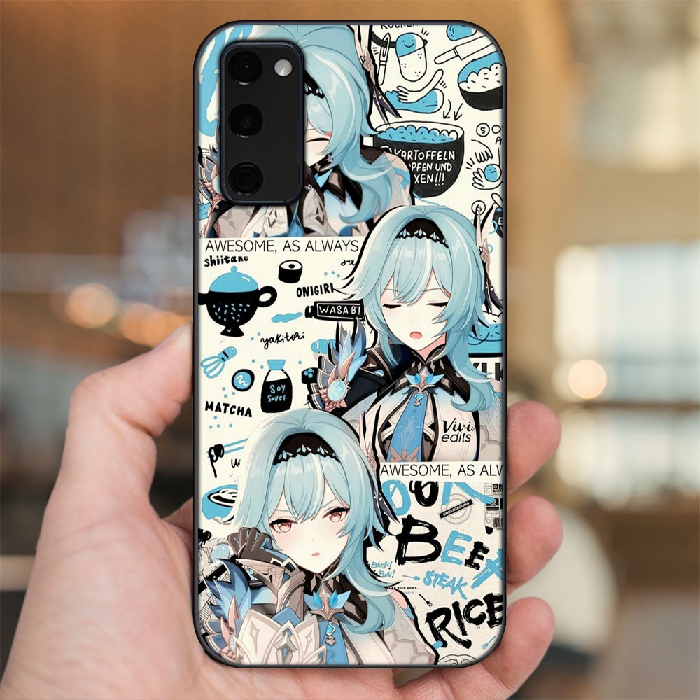 Ốp lưng Samsung S20 FE viền đen in hình Eula Genshin Impact