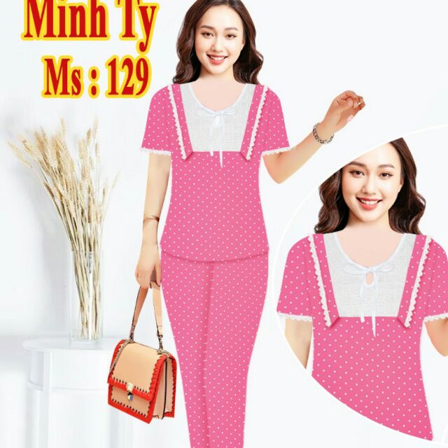 Combo 6 bộ lụa chấm bi đủ màu