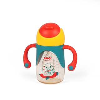 Bình uống nước AMOBABY 568 - Chính Hãng cho bé tập uống chống sặc 240ml