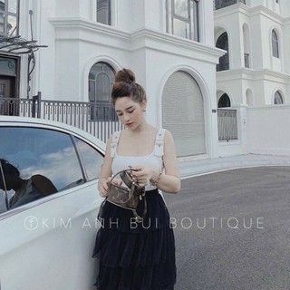 CHÂN VÁY REN LƯỚI TẦNG QCCC