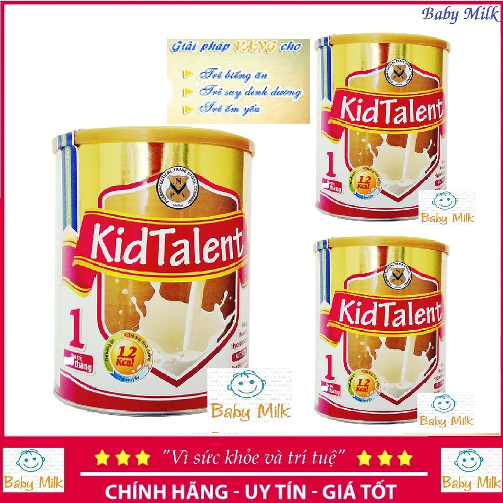 Combo 3 lon sữa Kidtalent 1, Kidtaller 900g