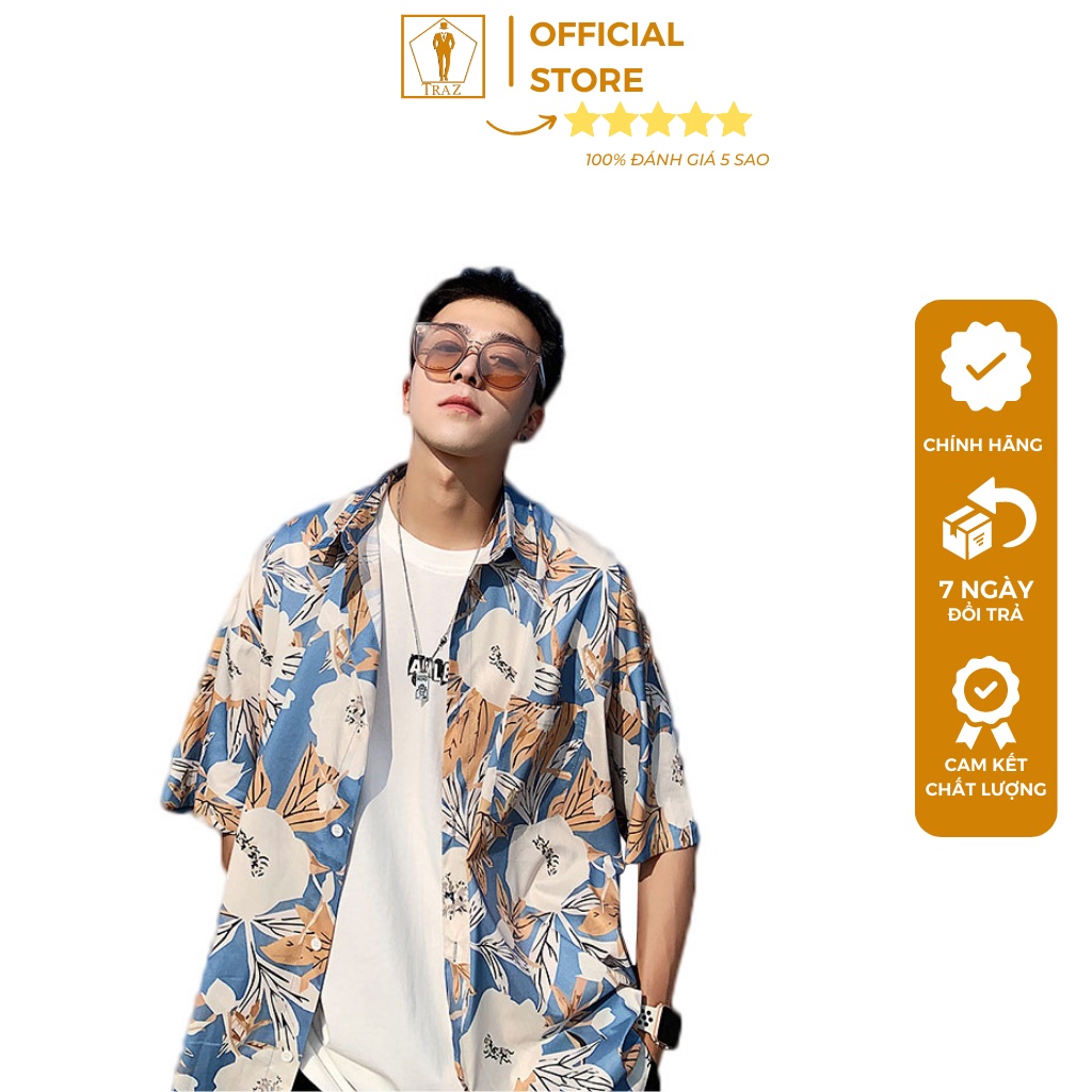 Áo Sơ Mi Gia Đình Đi Biển TRAZ bộ đồ Hoa Quả Hoạ Tiết Nam Nữ Kate Thái