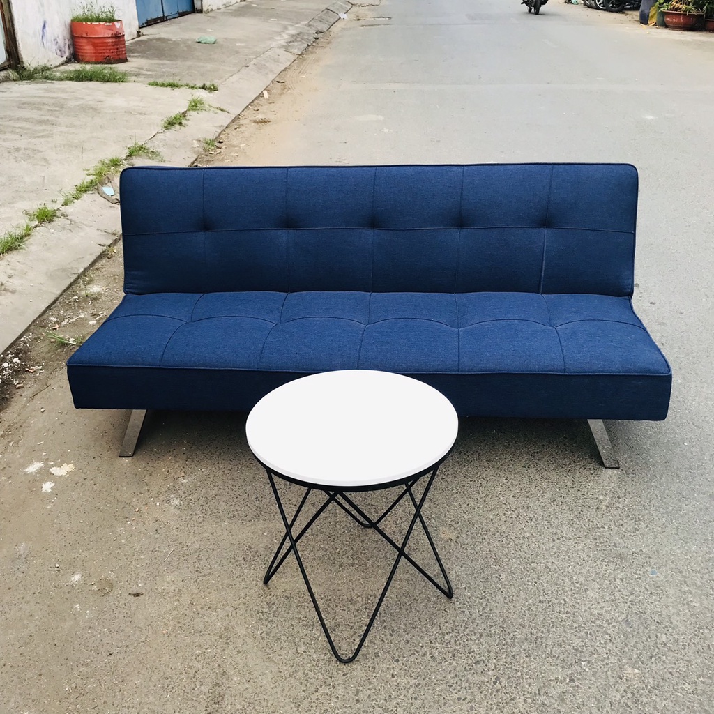 Bàn trà sofa ngôi sao mẫu tròn 45cm tròn, cao 45cm, mặt đá nhân tạo vân mây, mẫu mới siêu hot.