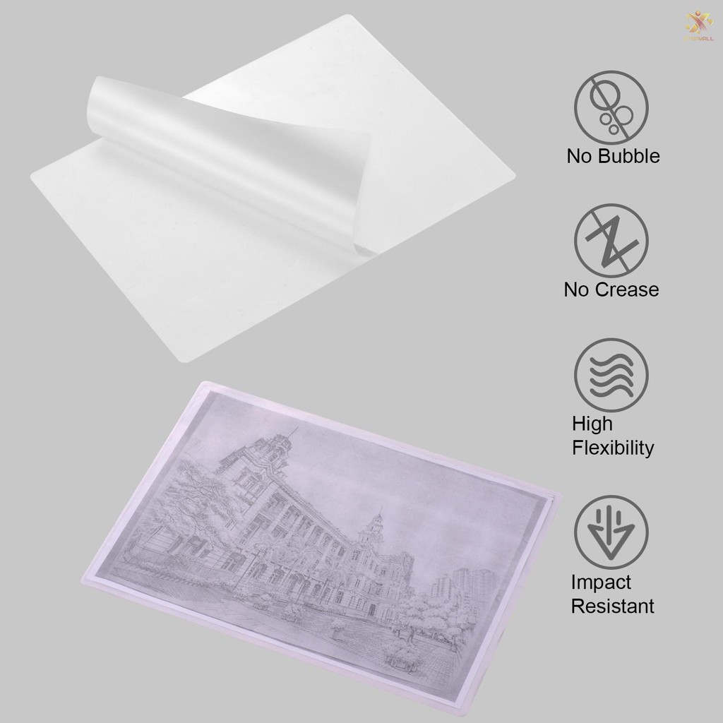 Set 100 tấm giấy nhựa ép plastic 4.9mil khổ A4 tiện dụng dành cho dân văn phòng