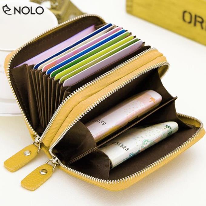 Bóp Ví Ngang Cầm Tay Dudu Model DD01 Màu Vàng Đất Ví Có Nhiều Ngăn Đựng Tiền, Thẻ ATM Chất Liệu Da Pu Đẹp !