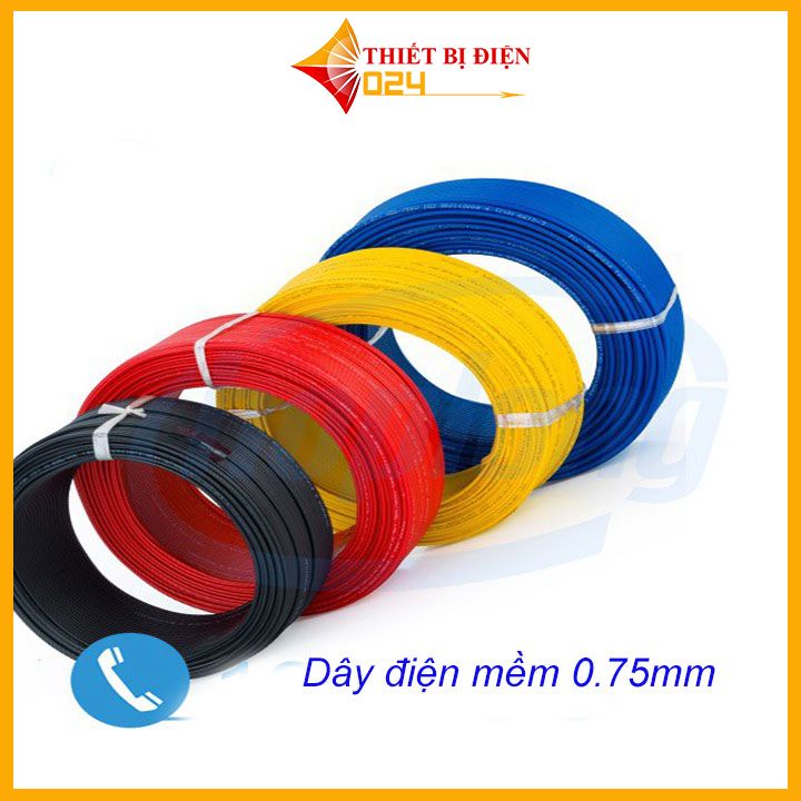 Cuộn dây điện đơn mềm 0.75 mm dài chịu tải tốt