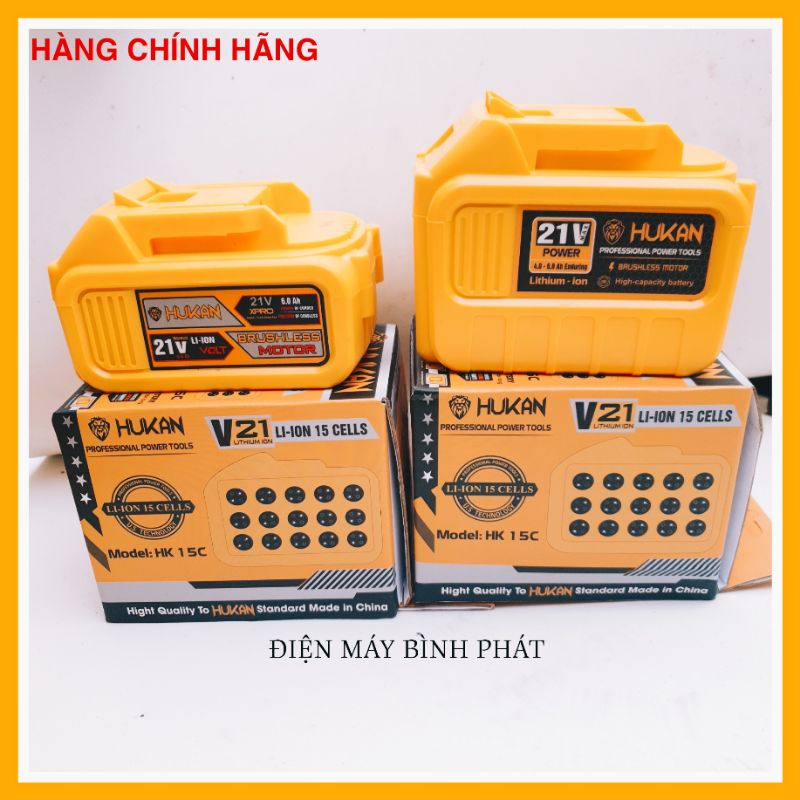 Pin 15 Cell HUKAN 6AH Siêu Bền Chân Pin Phổ Thông