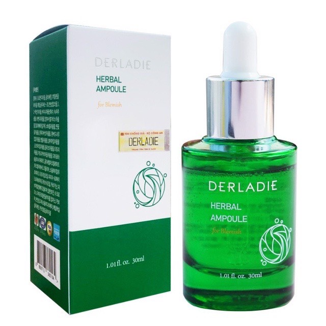 Serum Tràm Trà Derladie Tinh Chất Giảm Mụn Herbal Ampoule For Blemish Hết Mụn Sau 14 Ngày