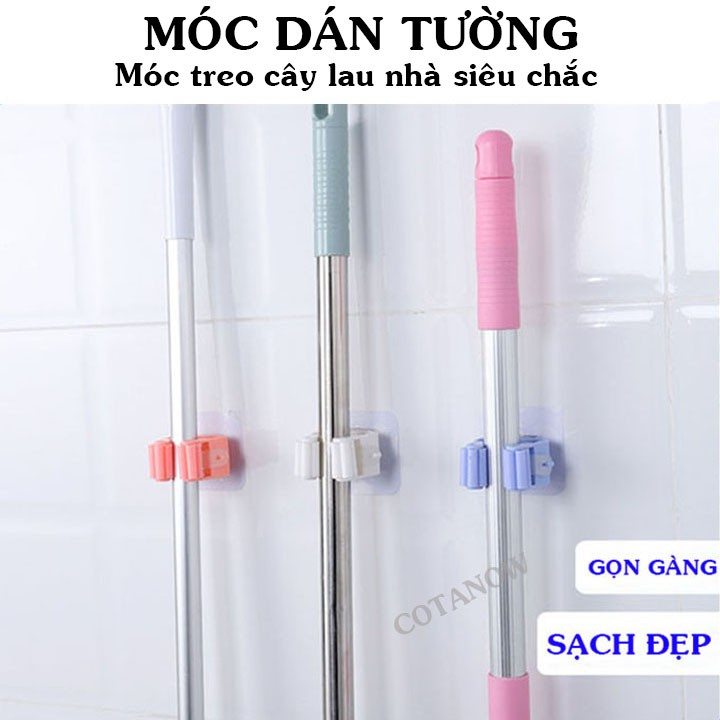 Móc Dán Tường - Móc Treo Cây Lau Nhà siêu chắc, siêu dính COTANOW