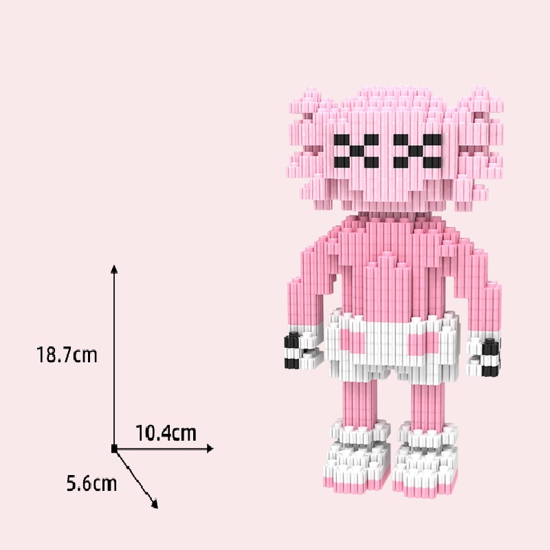 Lego Bearbrick, Lego Kaws Đồ Chơi Lắp Ráp Mô Hình Gấu Bearbrick Cỡ Lớn 20cm annhienstore