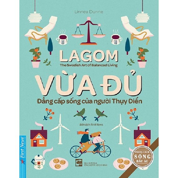 Sách - Combo Sống Thanh Thản Như Người Thụy Điển + Ikigai + Lagom + Sisu + Hygge (Tặng Kèm Túi Vải Canvas) - First News