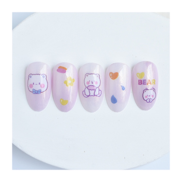 Nhãn dán họa tiết hoạt hình dễ thương trang trí móng tay nghệ thuật