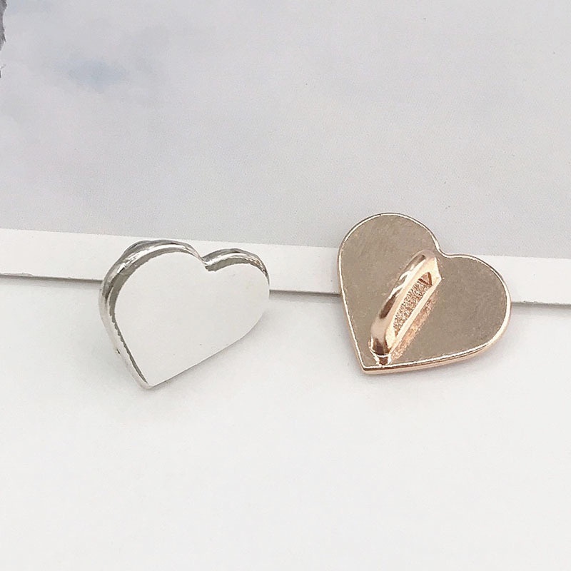 Set 2 Móc Khóa Kim Loại Hình Trái Tim 20 / 25MM Tự Làm Trang Trí Ốp Điện Thoại