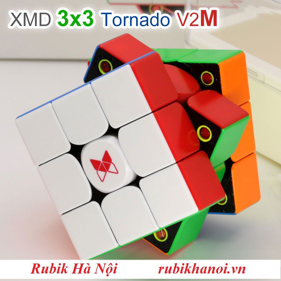 Rubik 3x3 Qiyi Xman Tornado V2 Stickerless Có Nam Châm Điều Chỉnh Cao Cấp