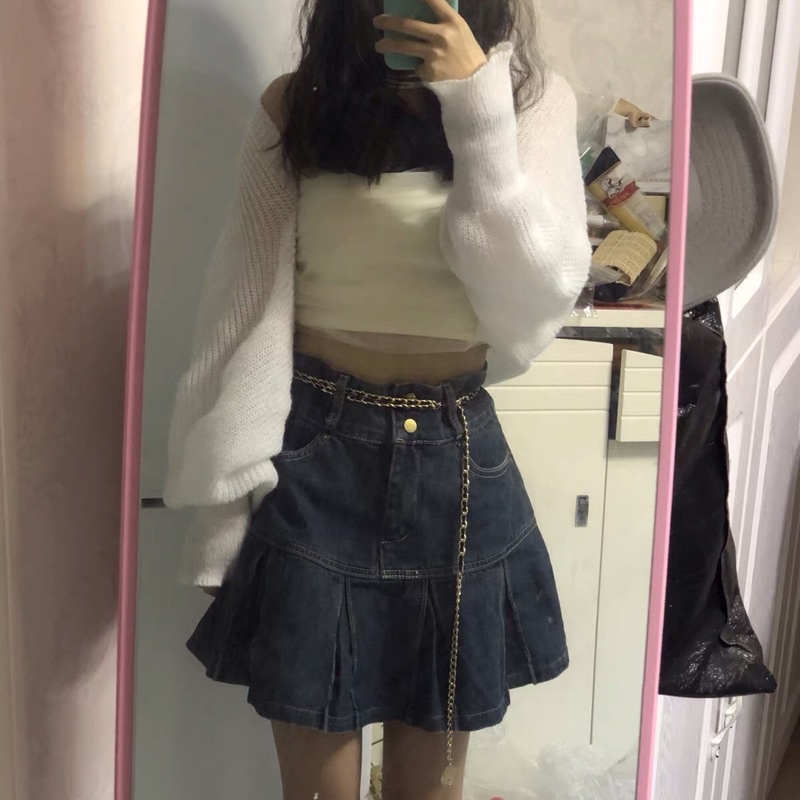 Chân váy tenis bò