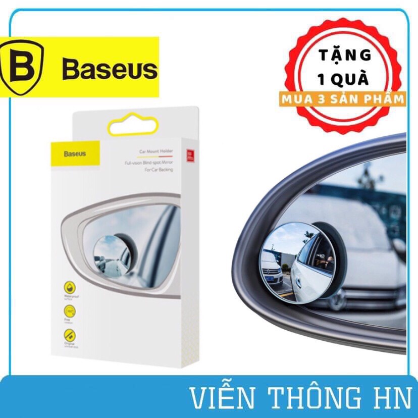 Gương cầu lồi ô tô baseus chống nước tăng góc nhìn cho oto - gương mini chống điểm mù cho xe hơi - vienthonghn