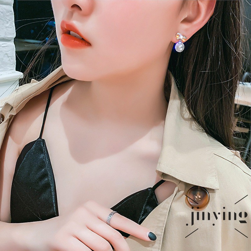 GETNOIVAS Hoa Tai Ngọc Trai Nữ Bạc Khảm Kim Zircon Cao Cấp