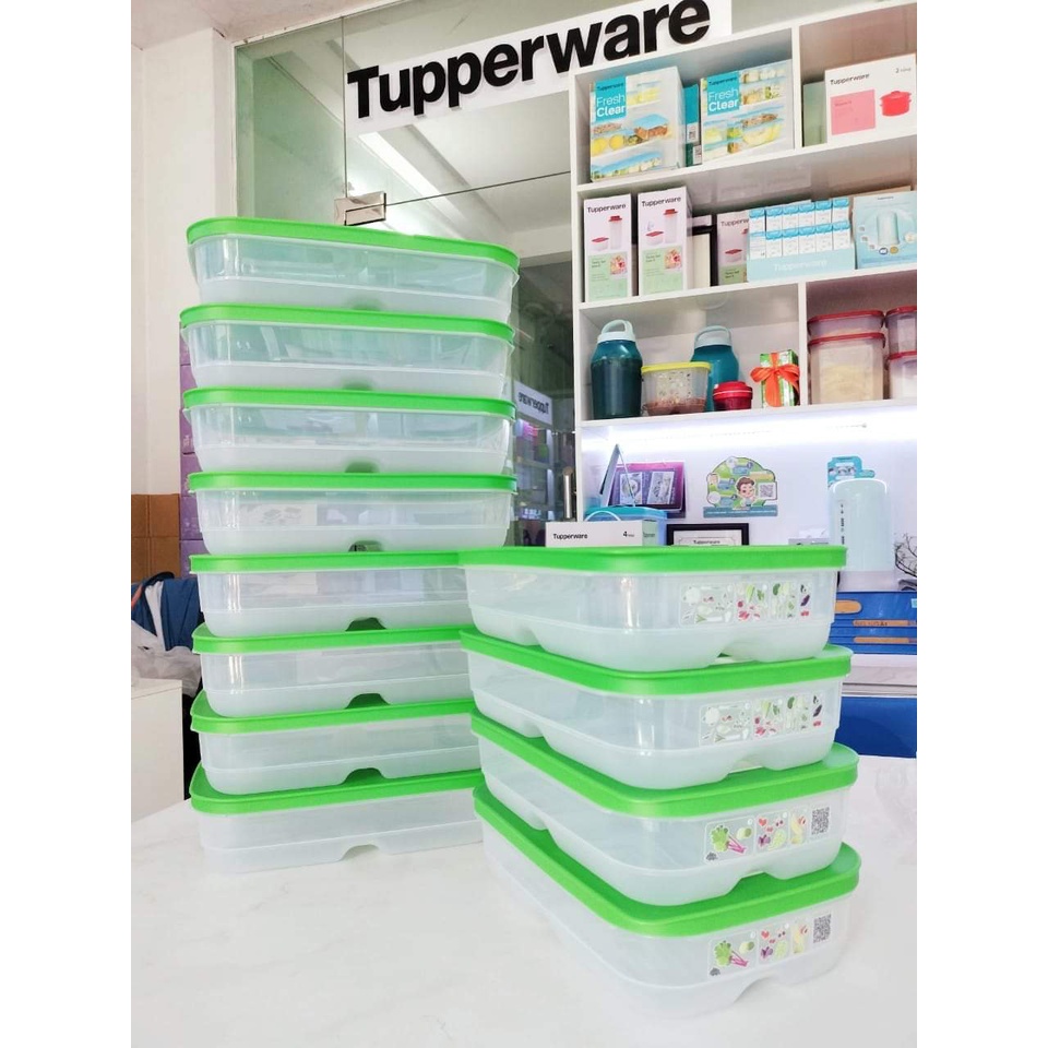 Lẻ hộp trữ rau củ quả ngăn mát tủ lạnh, dẹp Ventsmart Tupperware 1.8L nhựa nguyên sinh an toàn sức khỏe