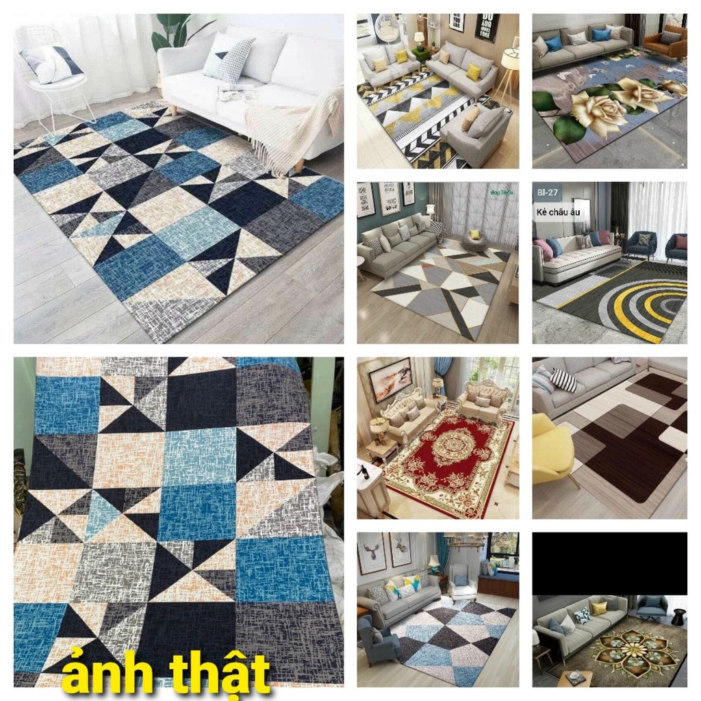 Thảm trải sàn phòng khách Thảm Bali nhập khẩu kích thước 1m6x2m3