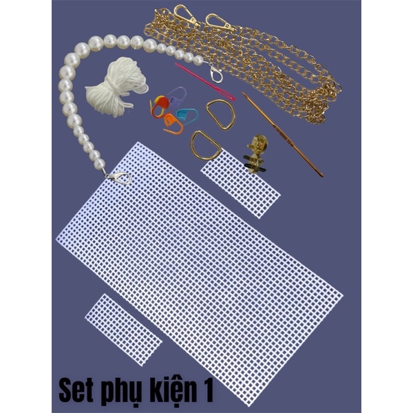 Set phụ kiện làm túi xách (Có link video hướng dẫn)