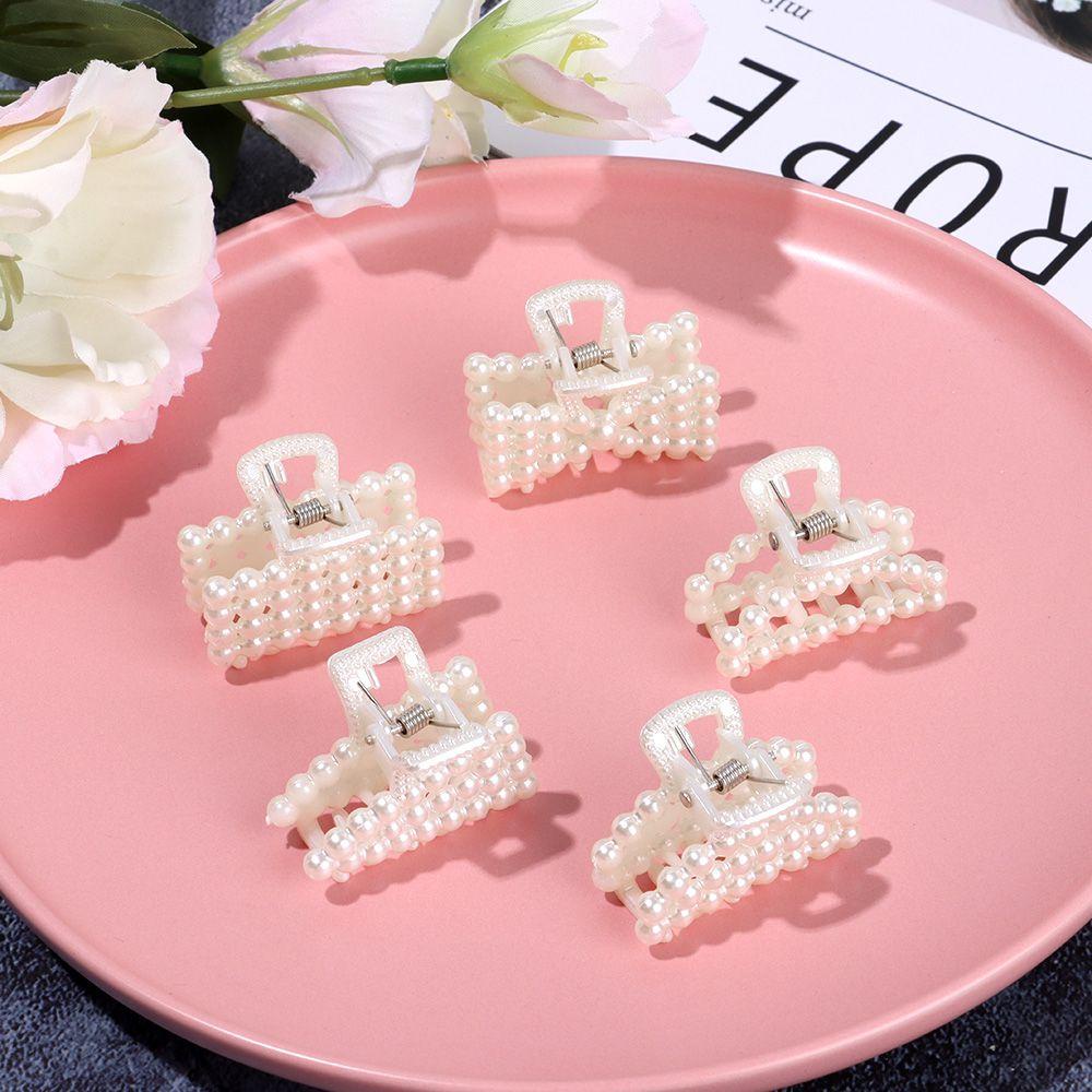ROSE Kẹp Tóc Càng Cua Đính Ngọc Trai Màu Sắc Thanh Lịch