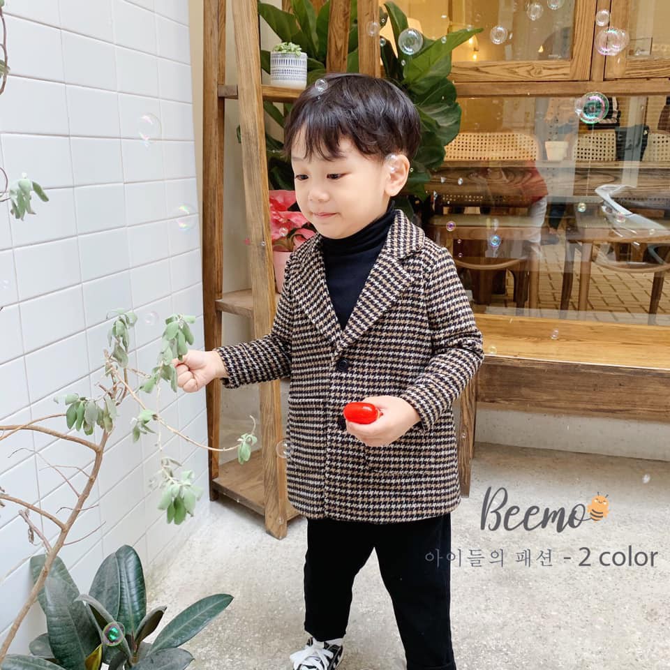 SET ÁO DẠ KẺ CARO beemo KÈM QUẦN CHO BÉ TRAI