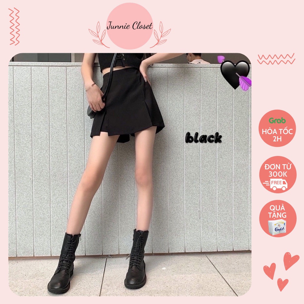 Quần giả váy dáng chữ A xẻ tà 2 bên hách dáng cực đỉnh Junnie Closet