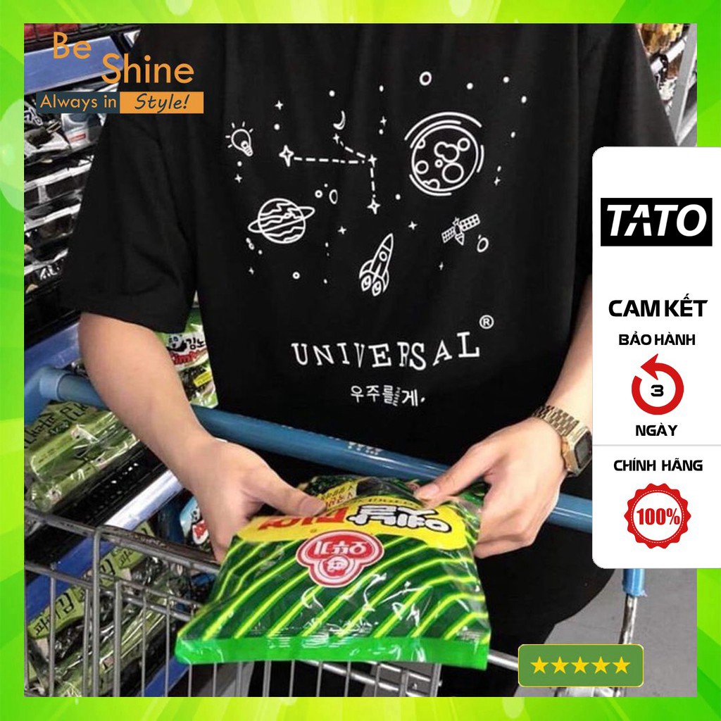 Áo Thun Tay Lỡ Unisex Freesize UNIVERSAL click.clubb Form Rộng Thời Trang Phong Cách Hàn Quốc [KIS OFFICIAL]