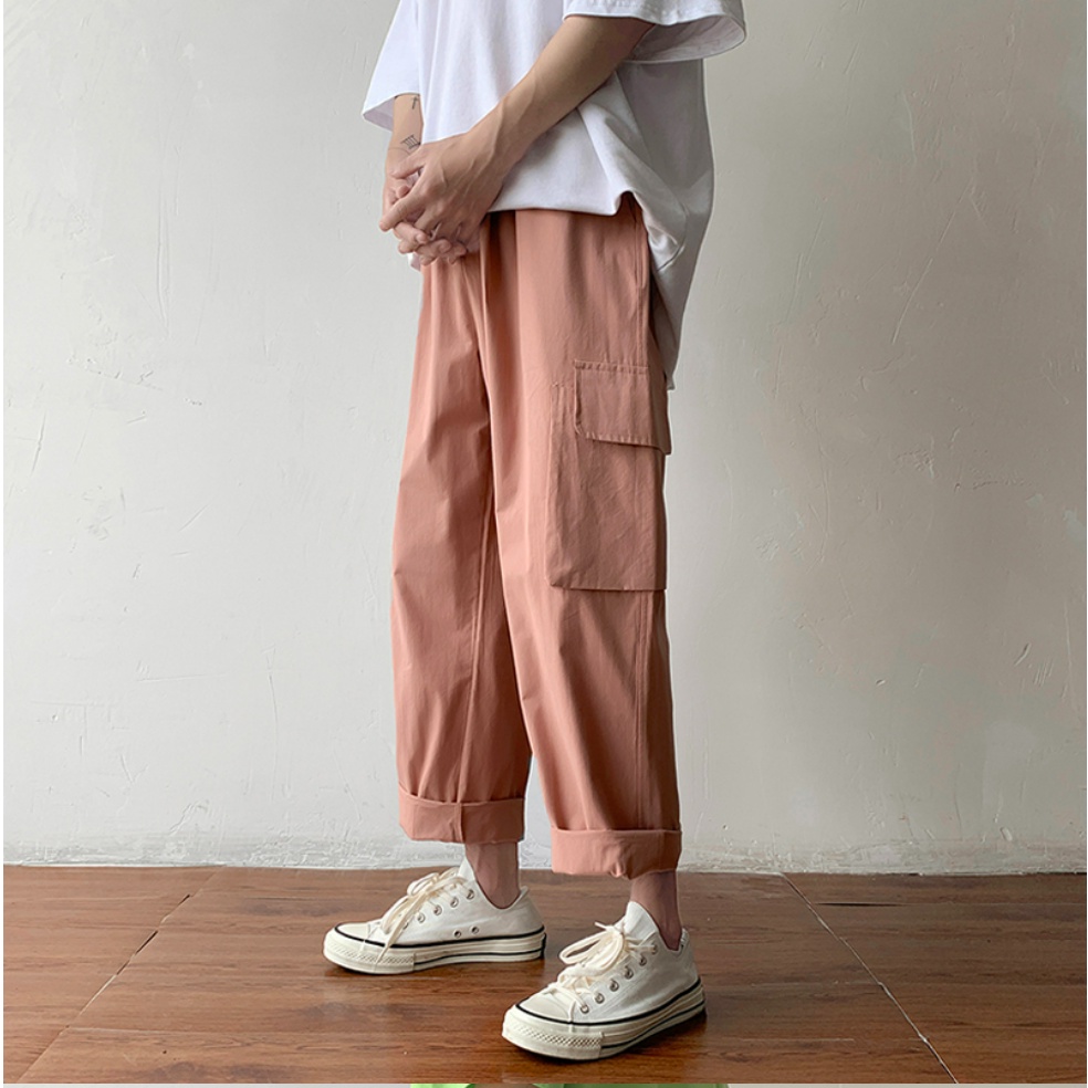 Quần jean dài ống rộng phong cách Hàn Quốc thời trang unisex đơn giản cho nam