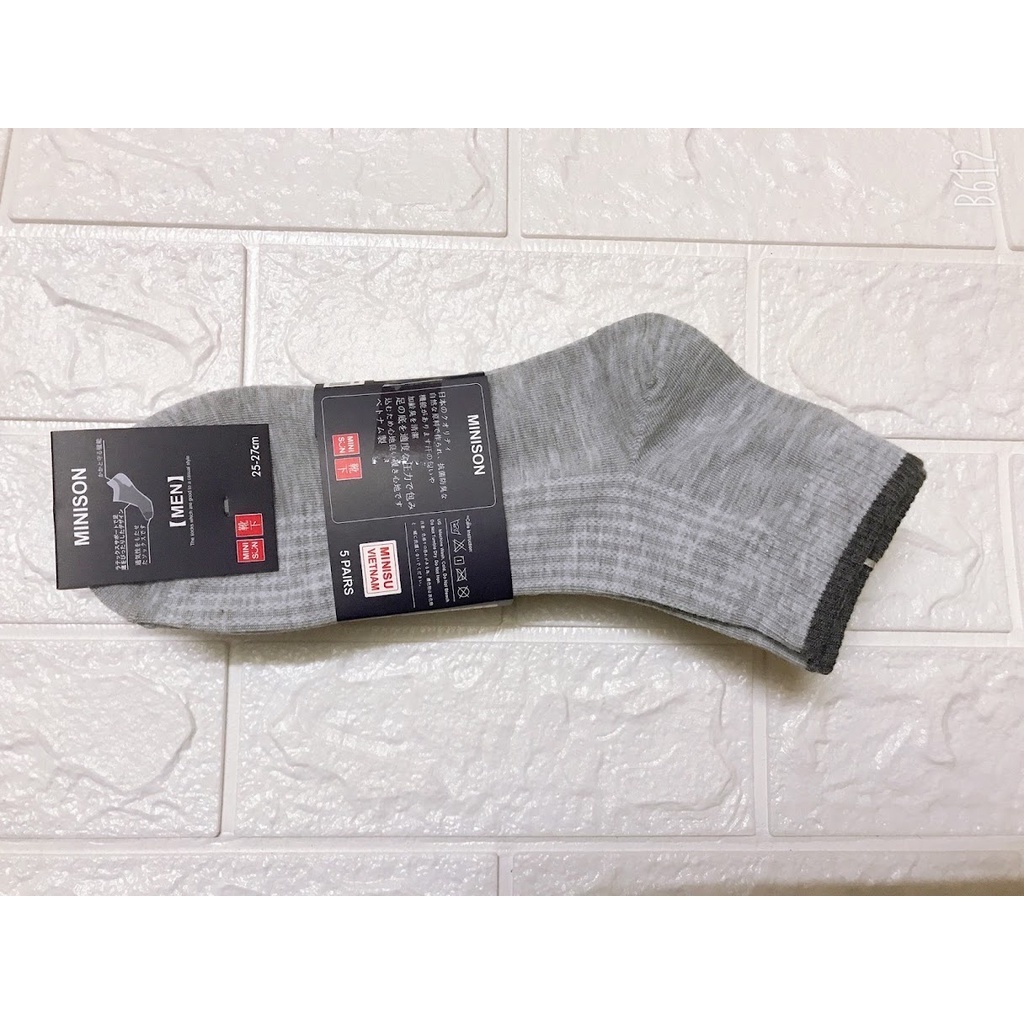 1 Đôi Tất Nam Miniso Cổ cao Hàng Xuất Khẩu Loại 1