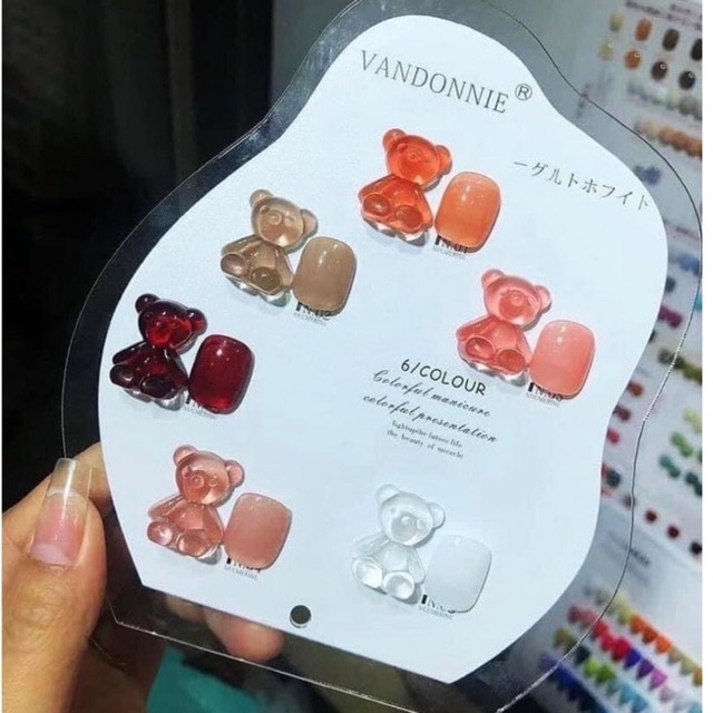 (HOT) Set 6 màu sơn thạch gấu siêu xinh