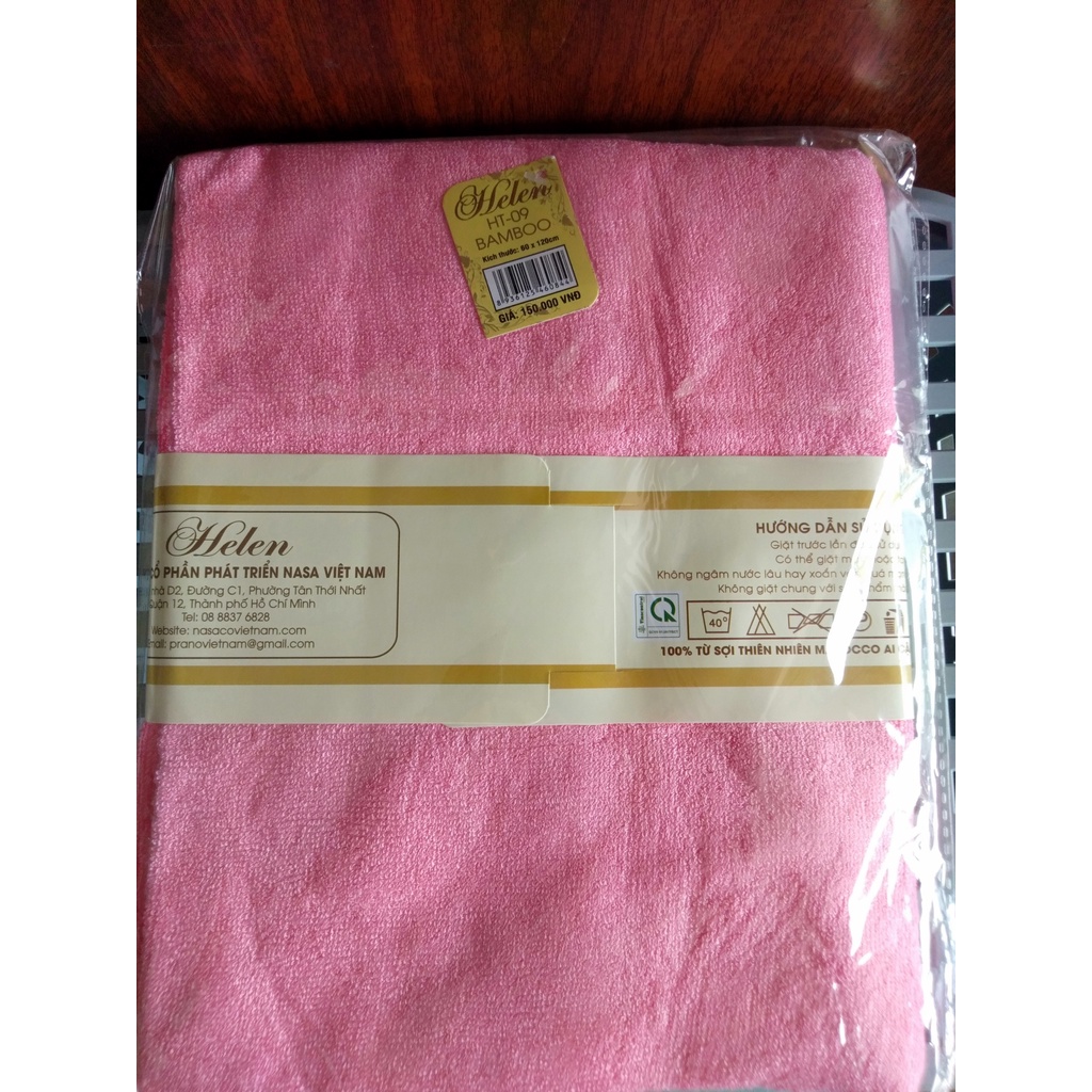 KHĂN TẮM SỢI BAMBOO HELEN CAO CẤP KÍCH THƯỚC 60 X 120CM